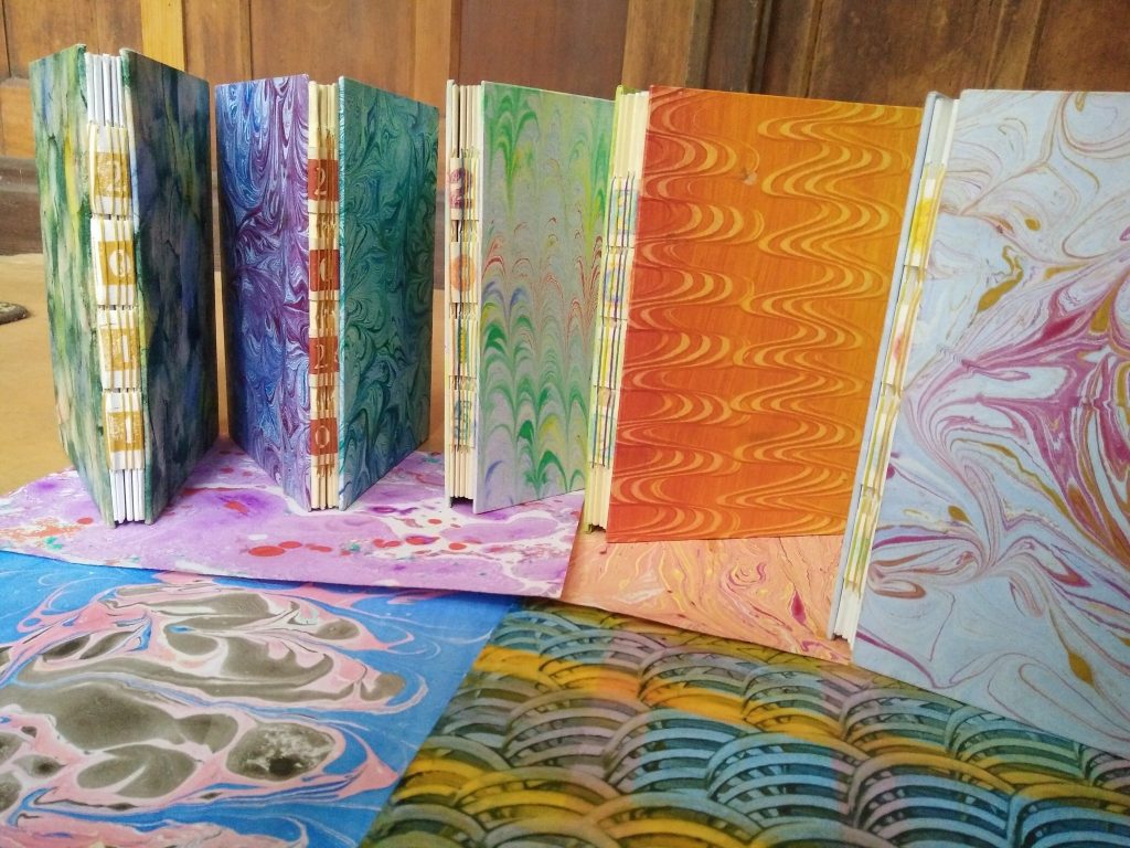 colourful handmade books