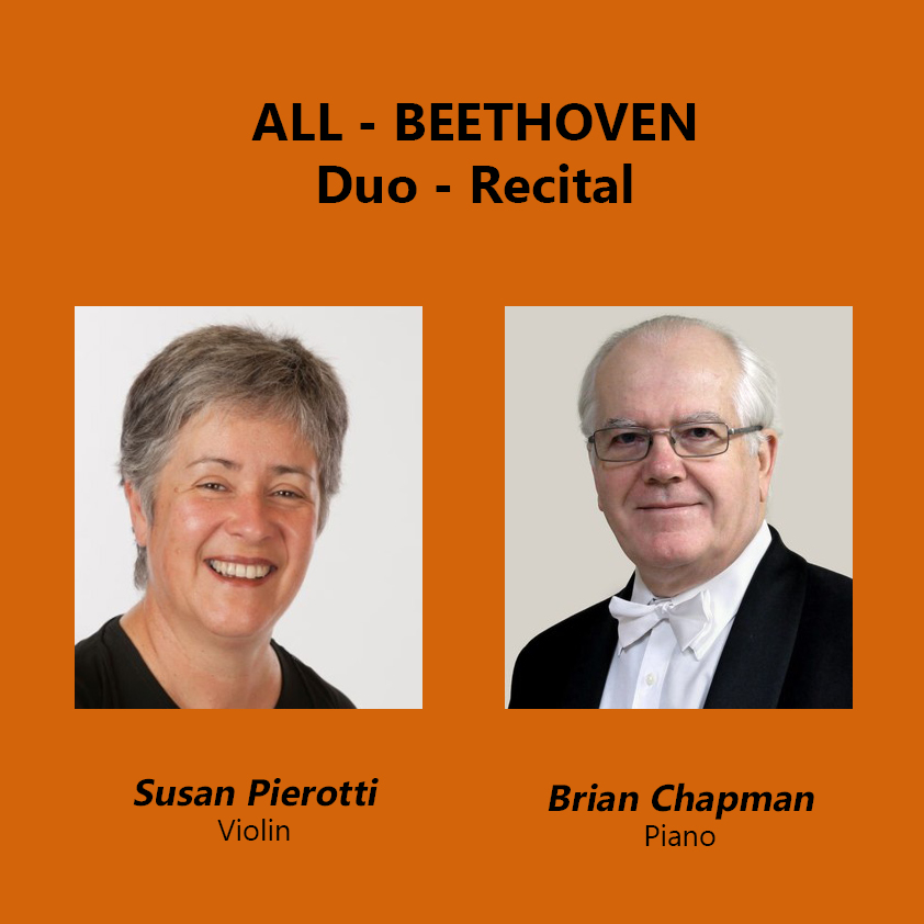 Image of 2 performers on an orange background