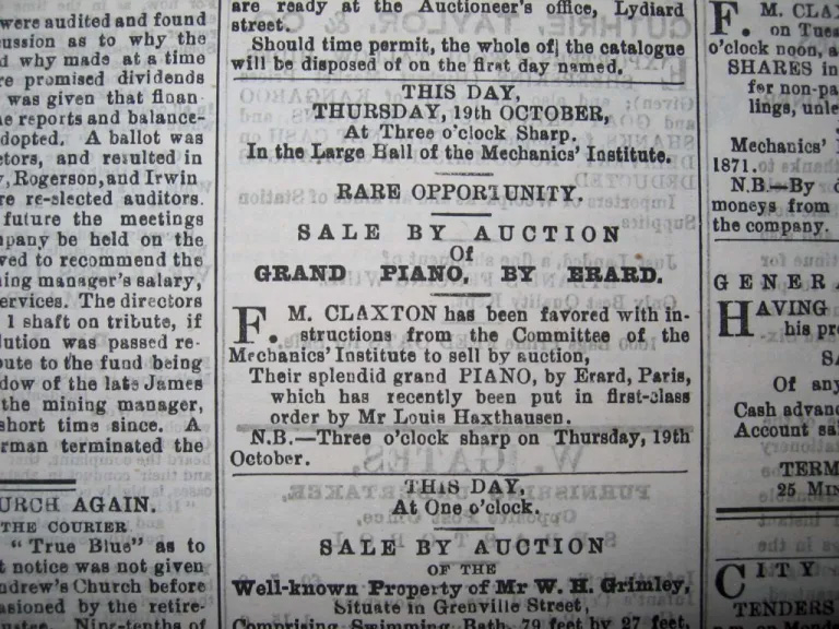 Section of newspaper