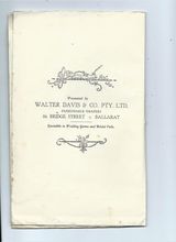 Booklet from Walter Davis store