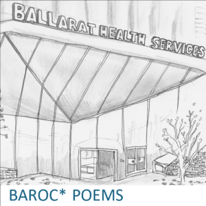 illustration of the front entry to Ballarat Health Services