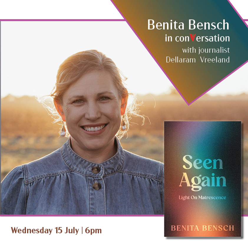 Benita Bensch author event promoting book Seen Again