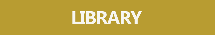Gold banner with white LIBRARY text in bold letters