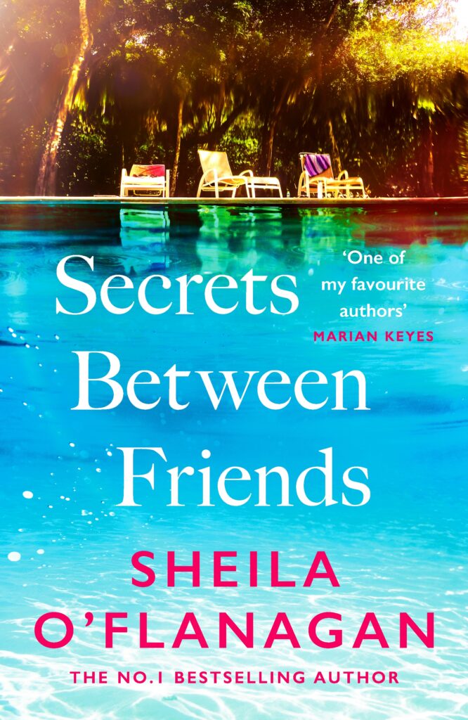 Book cover showing tropical pool with lounge chairs