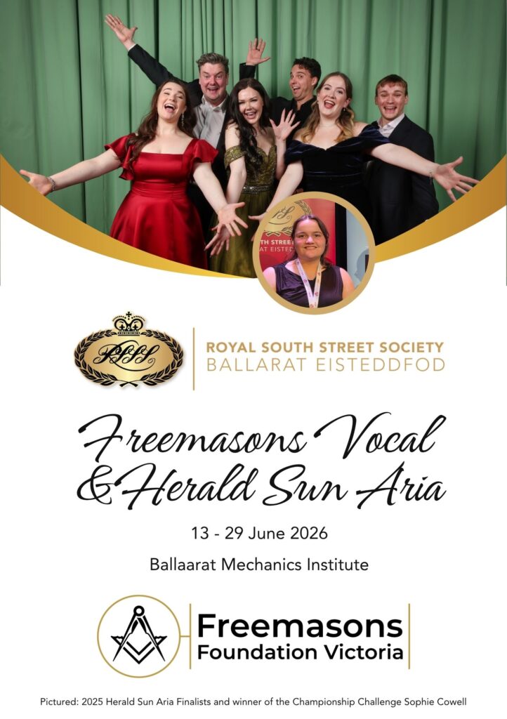 Freemasons Vocal and Herald Sun Aria 2026 promotional poster