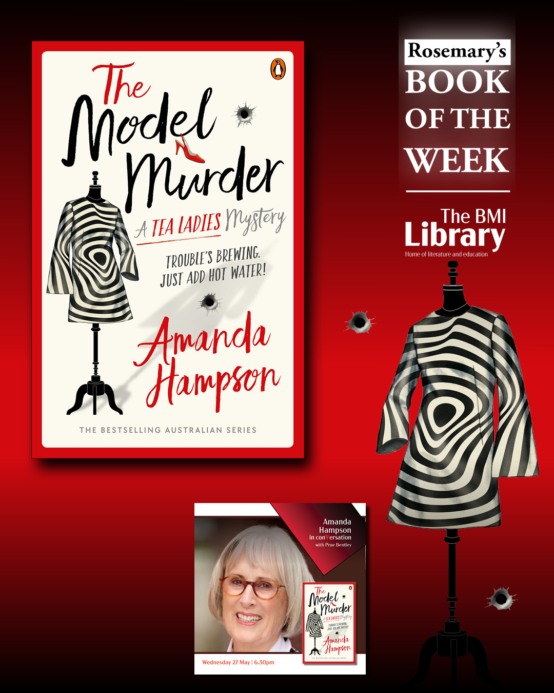 The Model Murder book cover by Amanda Hampson, BMI Library
