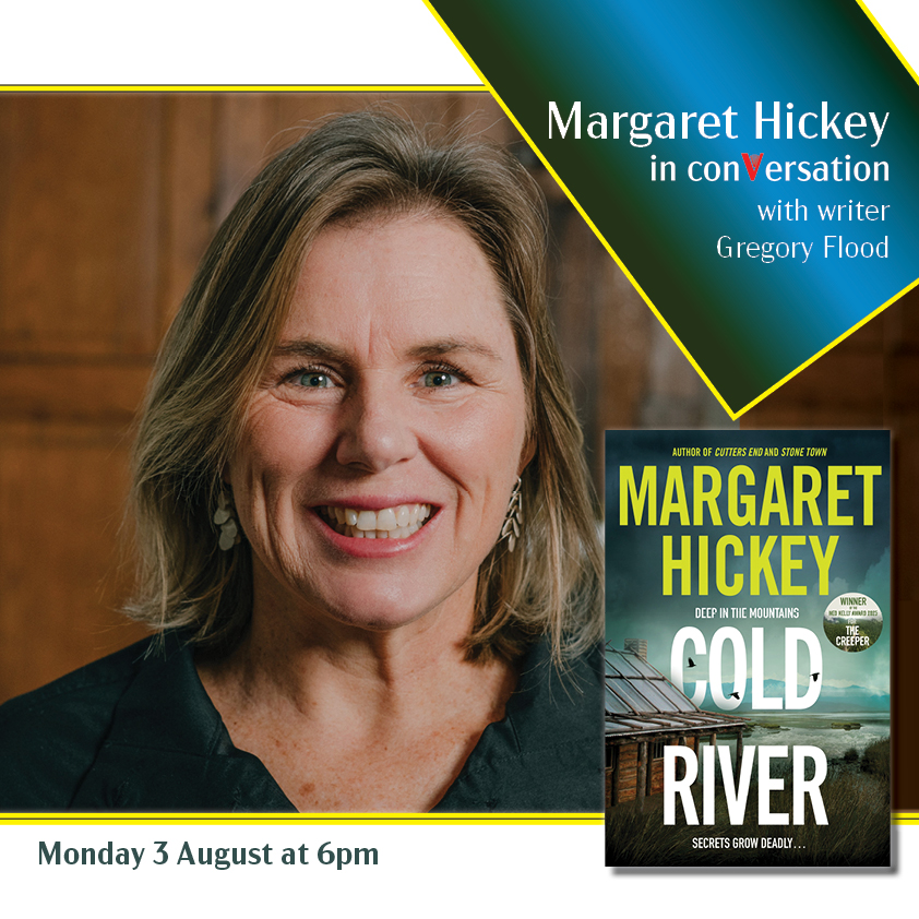 Margaret Hickey author event promoting Cold River book