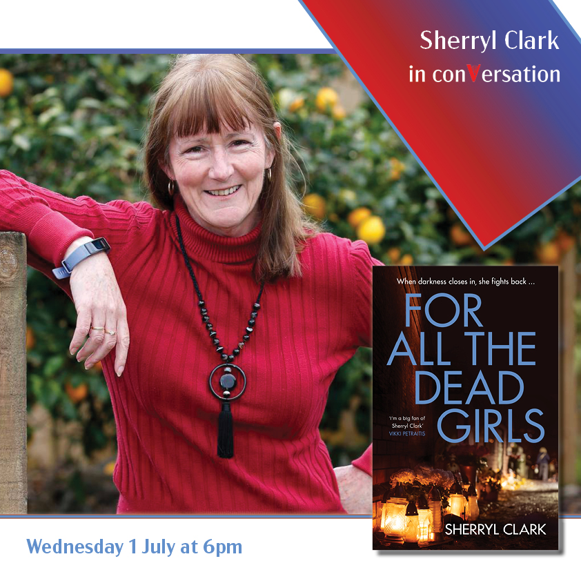 Author Sherryl Clark in conversation event promotional image
