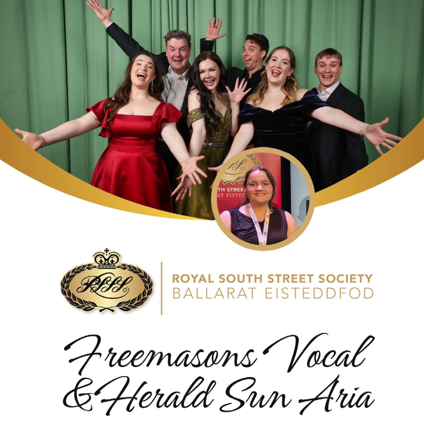 Performers celebrate at Ballarat Eisteddfod Freemasons Vocal competition