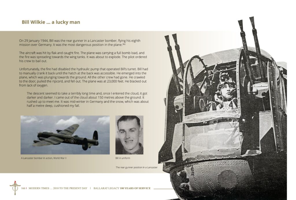 WWII Lancaster bomber rear gunner position with airman seated