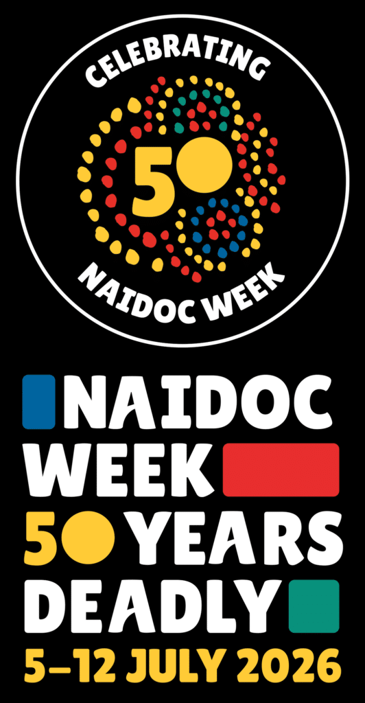 NAIDOC Week 50 Years Deadly logo, 5-12 July 2026