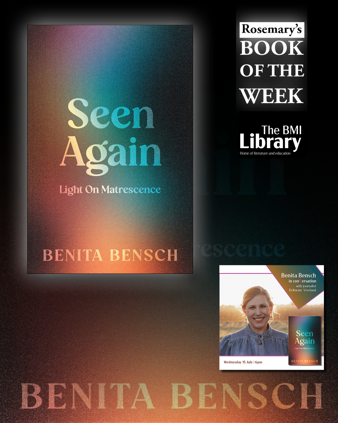 Seen Again book cover by Benita Bensch on matrescence