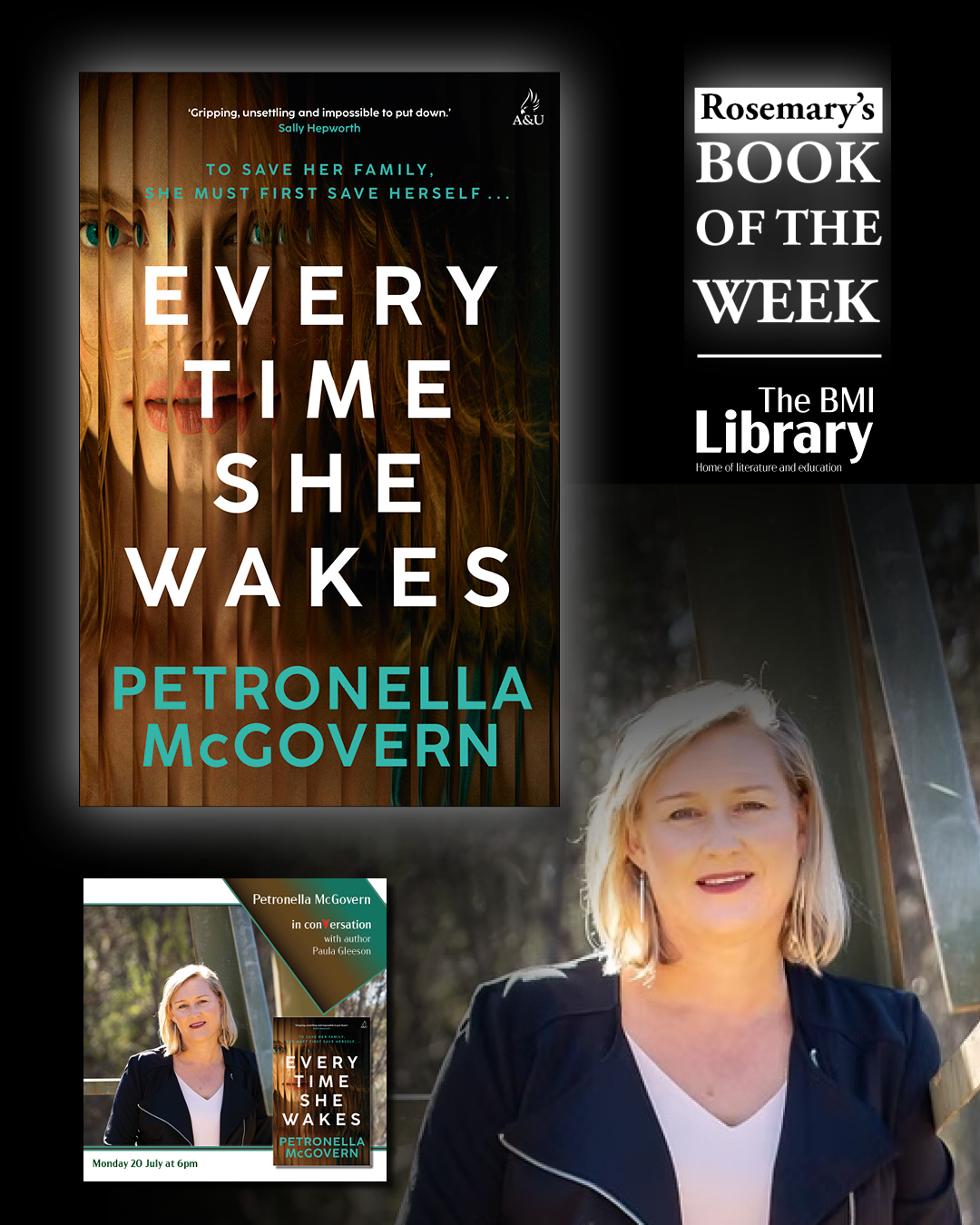 Every Time She Wakes book cover by Petronella McGovern