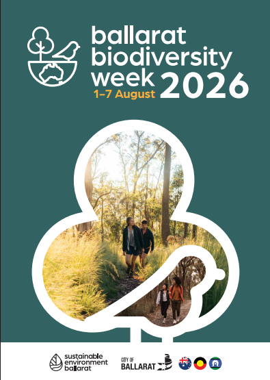 Ballarat Biodiversity Week 2026 promotional poster with nature walkers