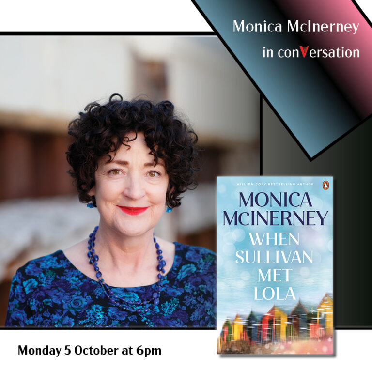 Monica McInerney author event promoting When Sullivan Met Lola