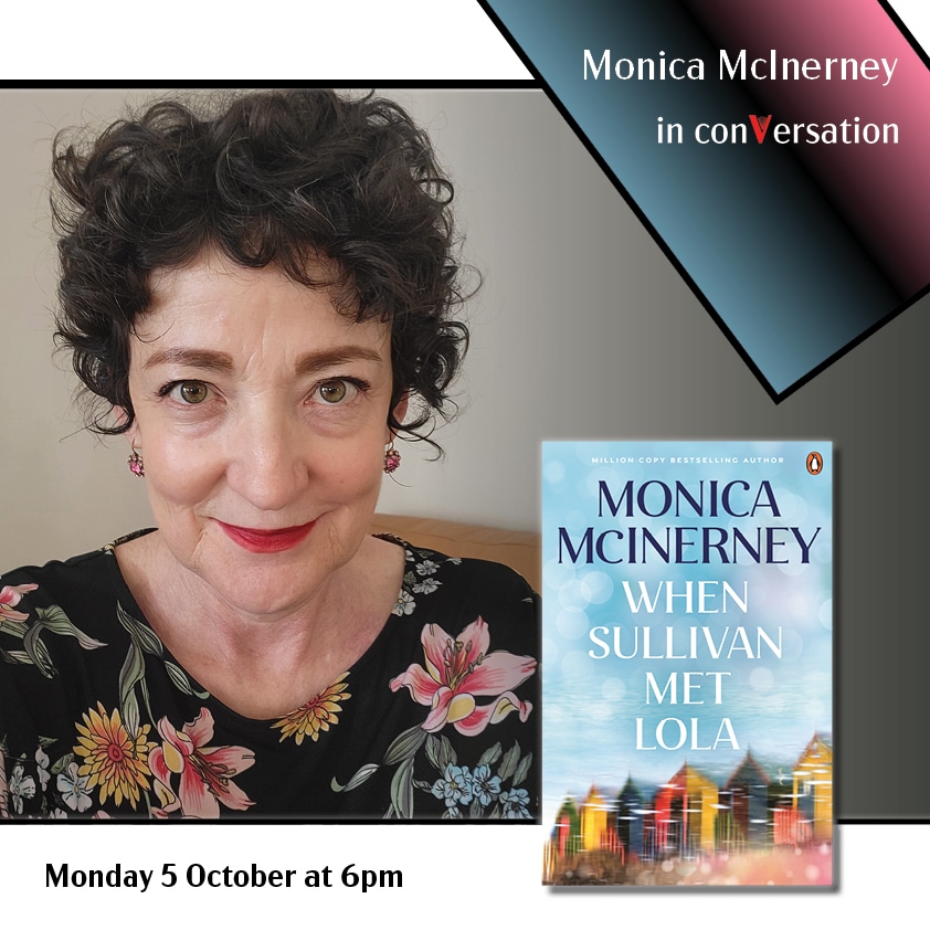 Monica McInerney author event promoting When Sullivan Met Lola