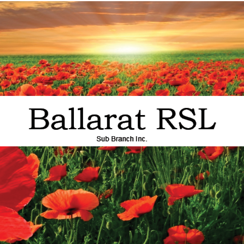 Ballarat RSL Sub Branch Inc. logo with red poppies