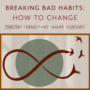 Infinity symbol breaking into birds, habit change concept