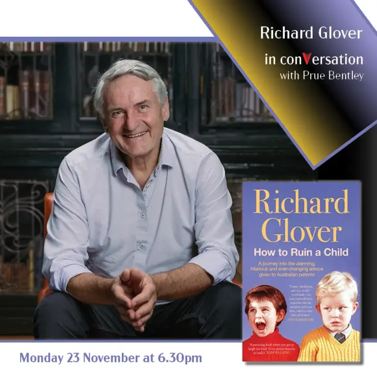 Richard Glover author event promoting How to Ruin a Child