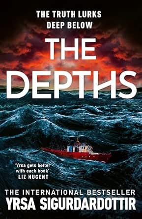 The Depths book cover by Yrsa Sigurdardottir stormy ocean