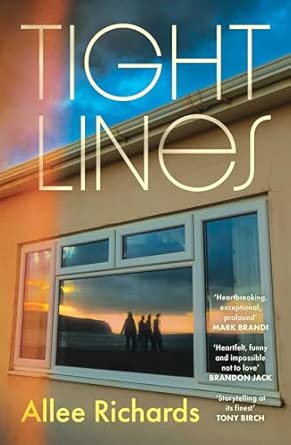 Tight Lines book cover by Allee Richards with sunset reflection