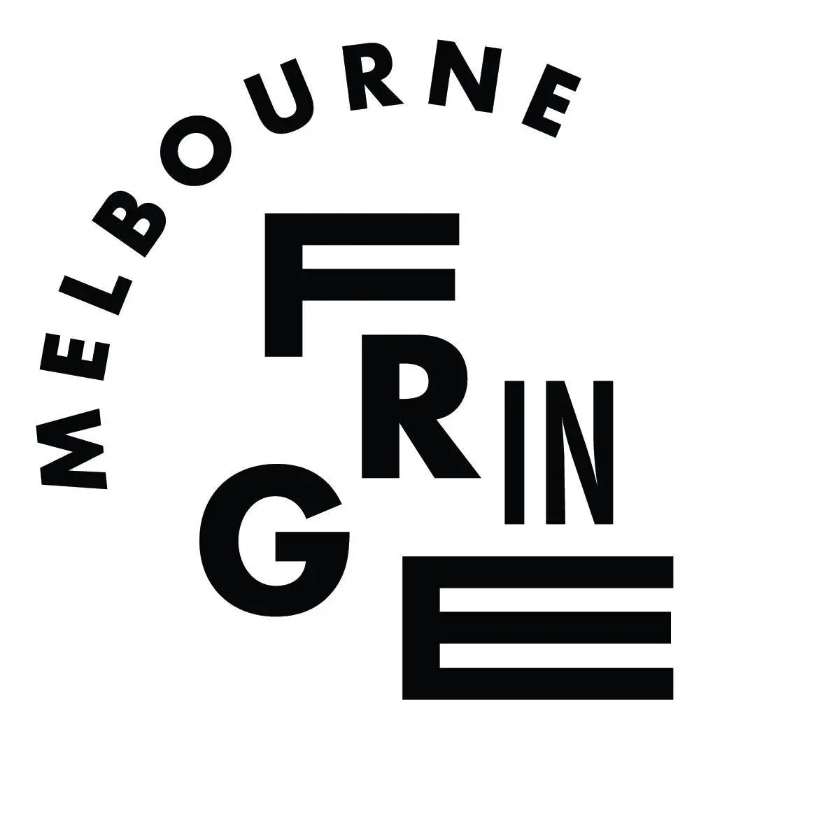 Melbourne Fringe Festival official black and white logo