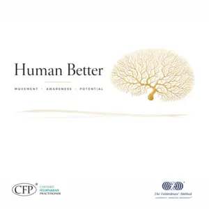 Human Better Feldenkrais Method branding with golden neuron tree