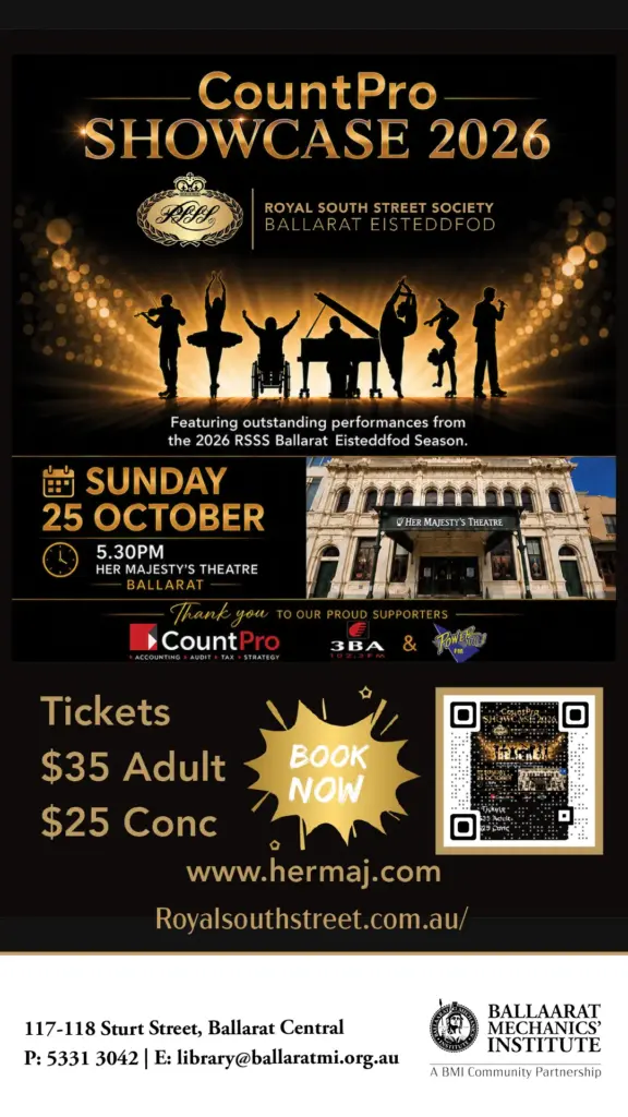 CountPro Showcase 2026 Ballarat Eisteddfod event poster